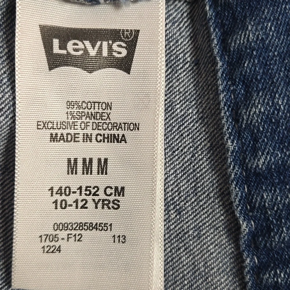 Levi's Kids Denim Jacket with Fun Patterned Sleeves Sz Medium 10-12yrs
